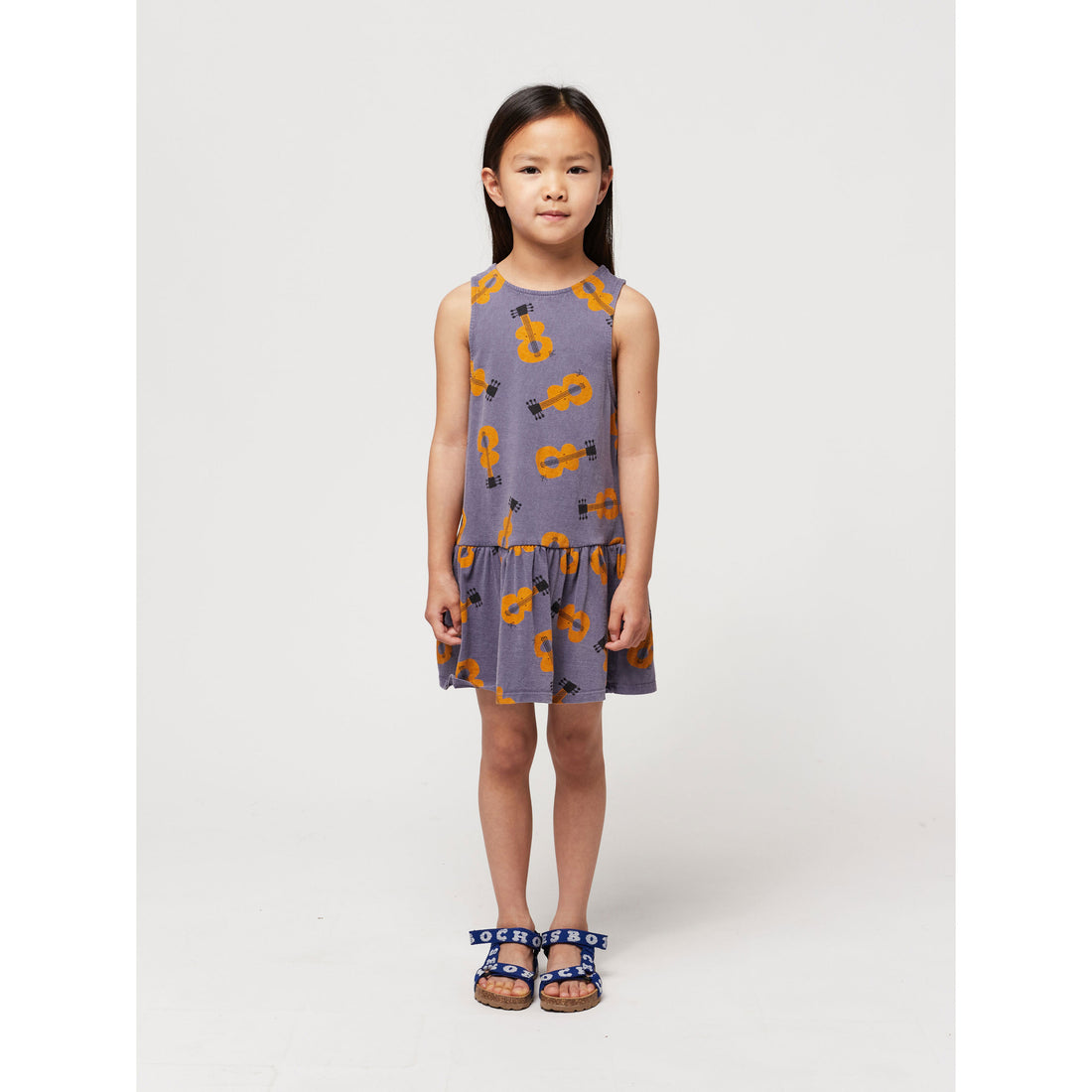 Bobo Choses Prussian Blue Acoustic Guitar All Over Dress