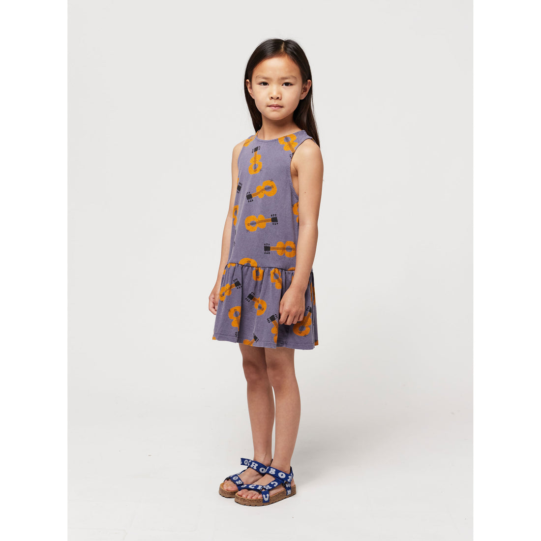 Bobo Choses Prussian Blue Acoustic Guitar All Over Dress