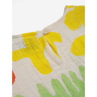 Bobo Choses Offwhite Carnival All Over Puffed Sleeve Woven Dress