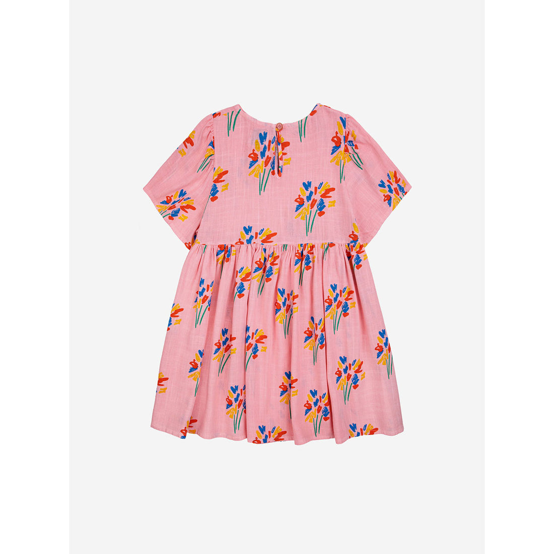 Bobo Choses Pink Fireworks All Over Flounce Sleeves Woven Dress