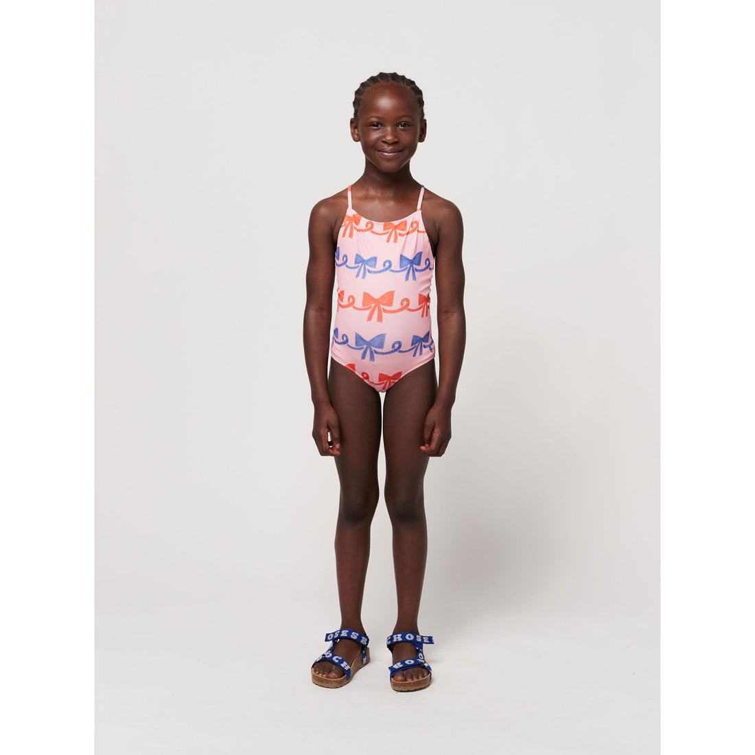 Bobo Choses Fuchsia Ribbon Bow All Over Swimsuit