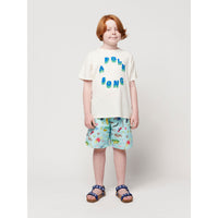 Bobo Choses Aqua Blue Funny Insects All Over Swim Bermuda Shorts