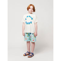 Bobo Choses Aqua Blue Funny Insects All Over Swim Bermuda Shorts