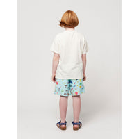 Bobo Choses Aqua Blue Funny Insects All Over Swim Bermuda Shorts