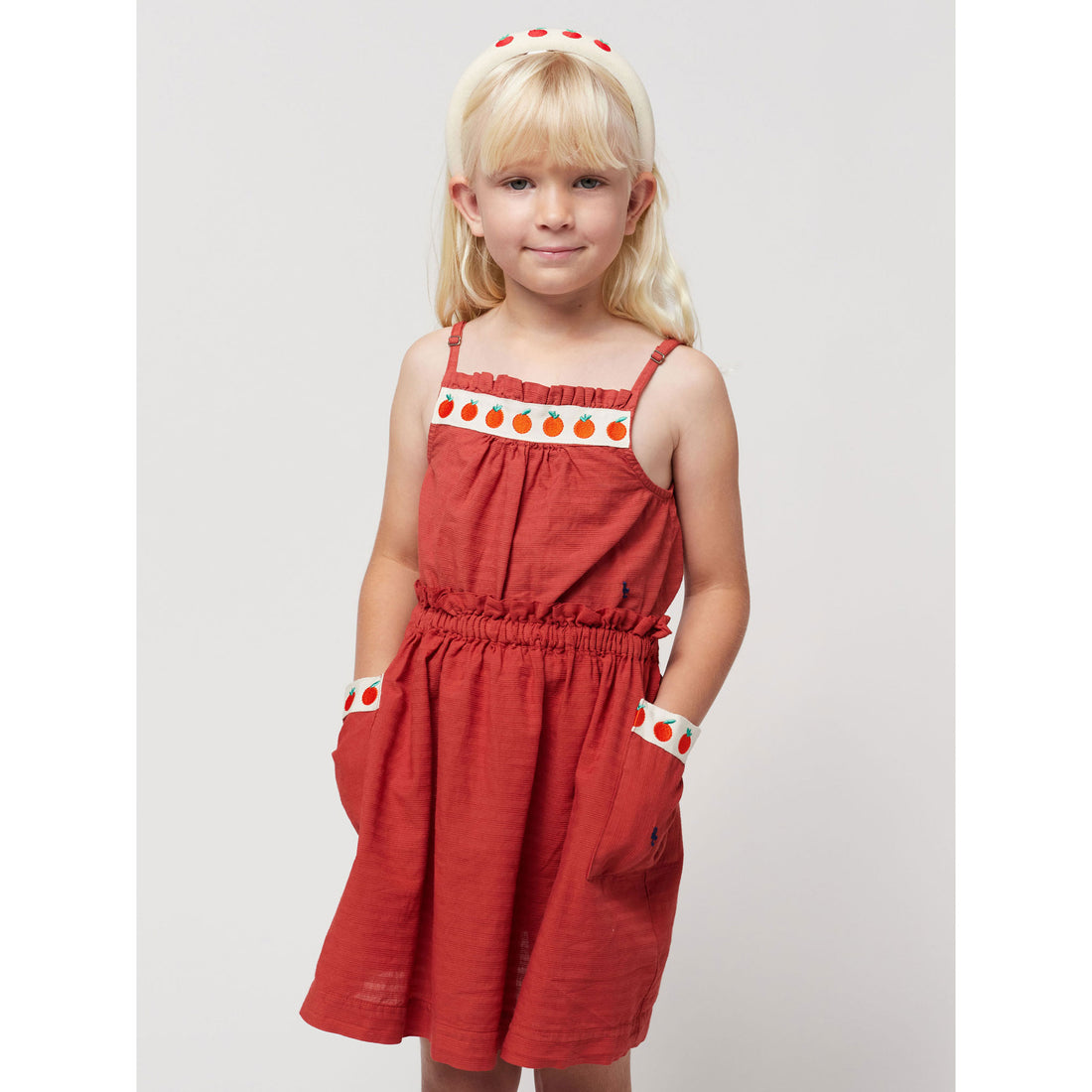 Bobo Choses Red Tomato Woven Top