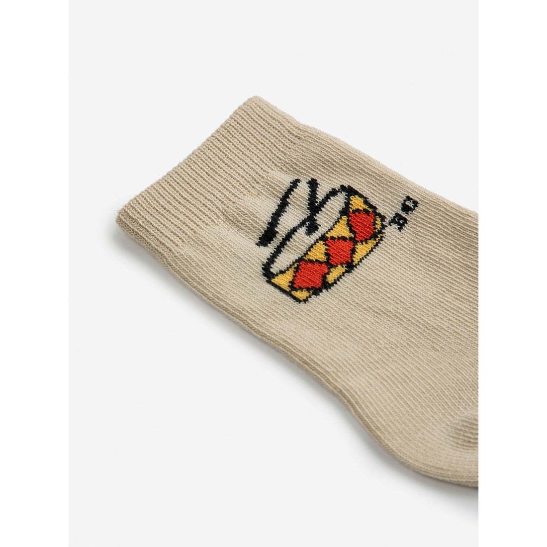 Bobo Choses Beige Baby Play The Drum Short Socks