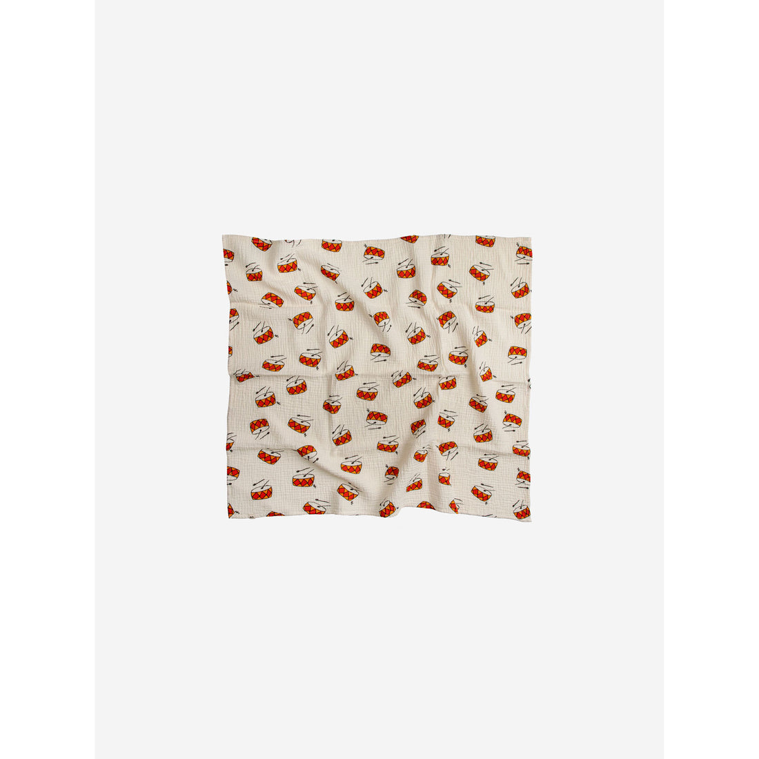 Bobo Choses Offwhite Baby Play The Drum All Over Muslin
