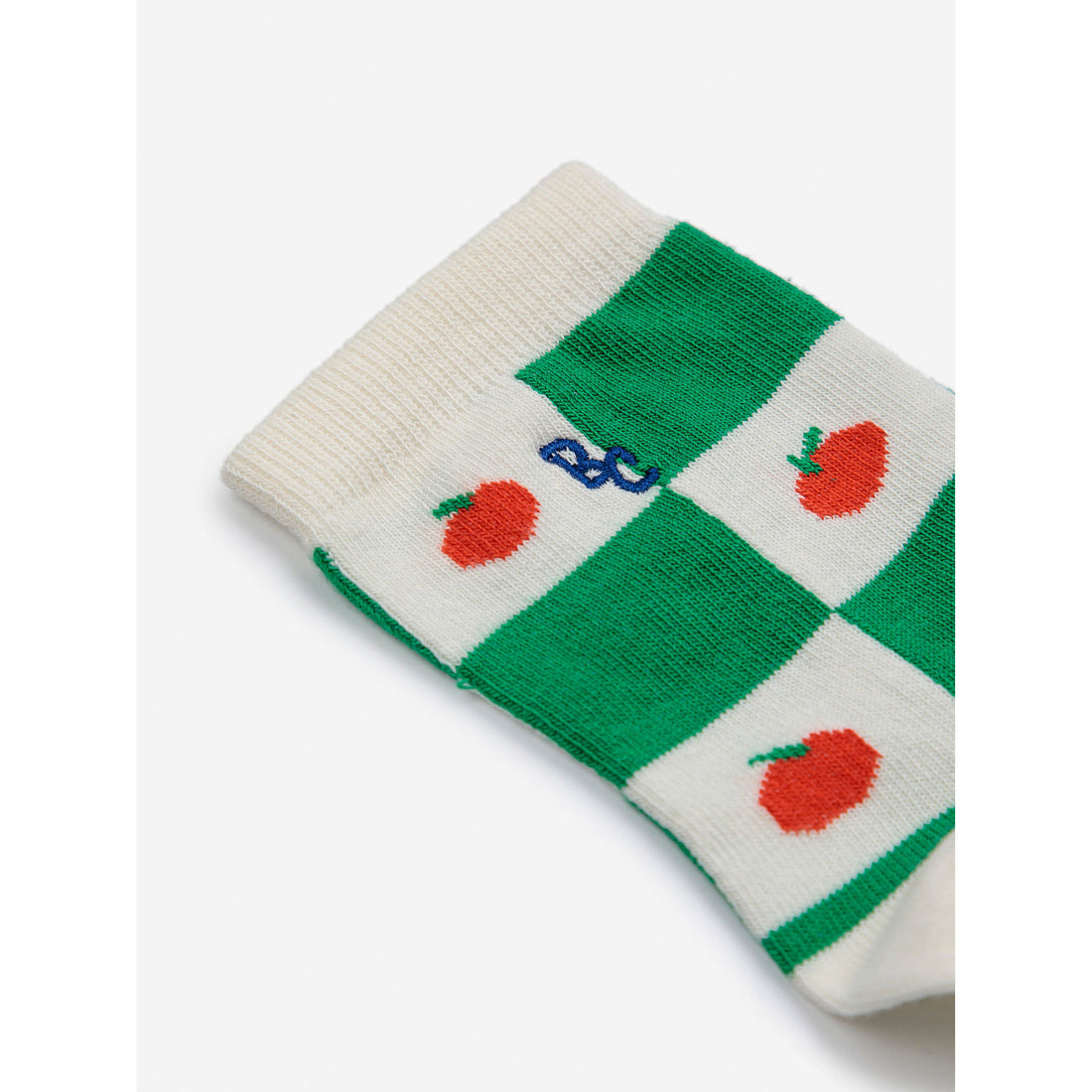 Bobo Choses Offwhite Tomato All Over Short Socks