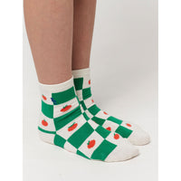 Bobo Choses Offwhite Tomato All Over Short Socks