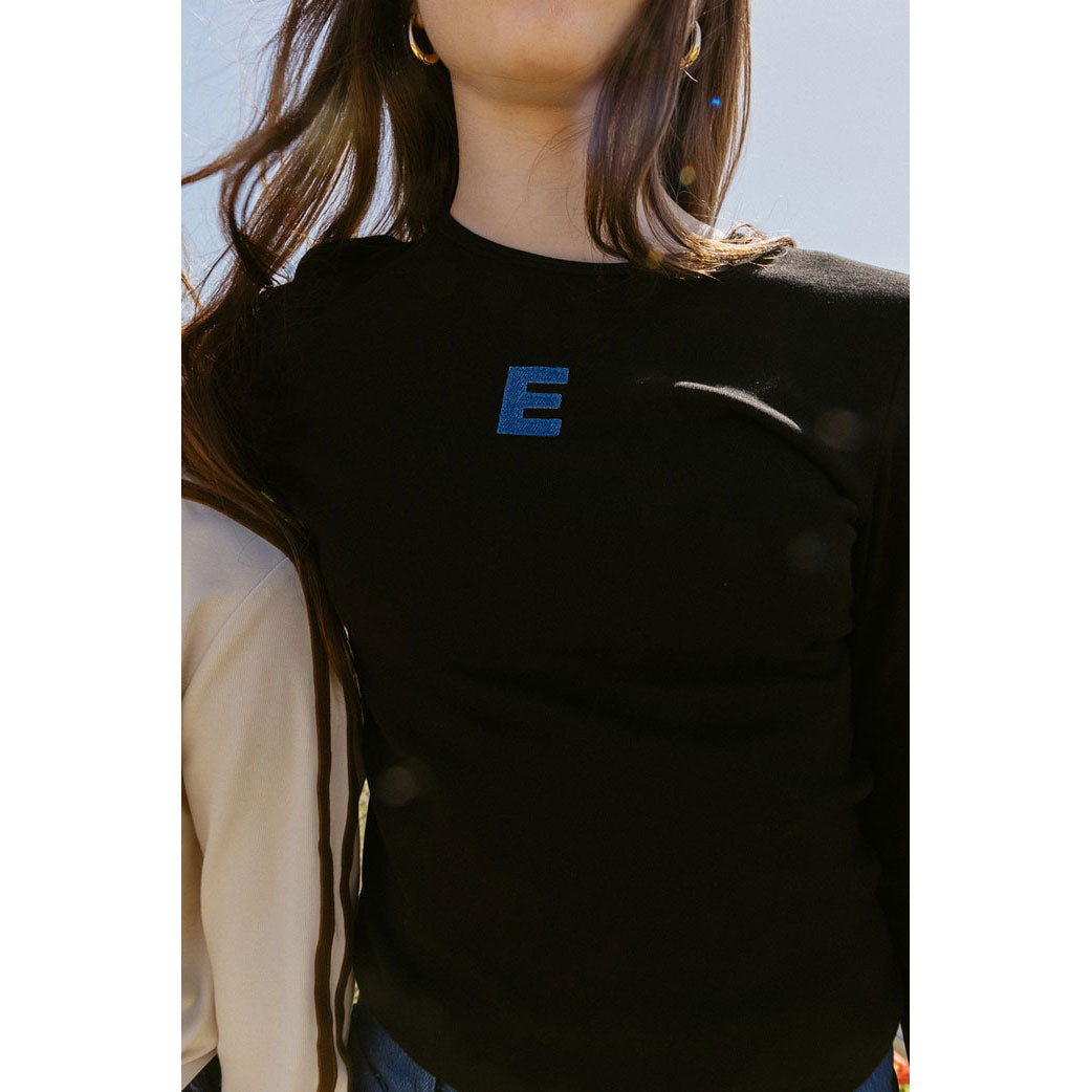 Elements Black Denim E Logo Tee