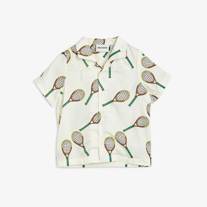 Mini Rodini Offwhite Tennis Aop Woven Shirt