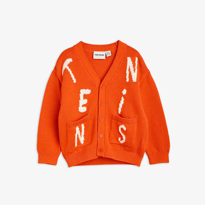 Mini Rodini Red Tennis Knitted Cardigan