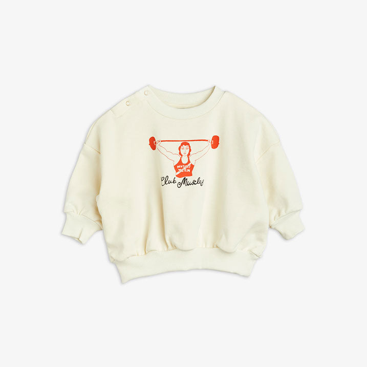 Mini Rodini Offwhite Club Muscles Sweatshirt