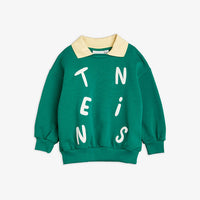 Mini Rodini Green Tennis Application Collar Sweatshirt