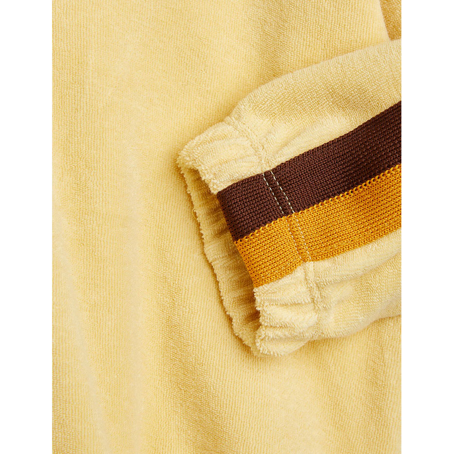 Mini Rodini Yellow Tennis Embroidered Terry Halfzip Sweatshirt