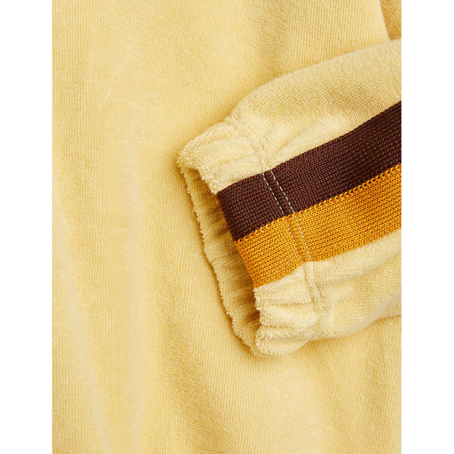 Mini Rodini Yellow Tennis Embroidered Terry Halfzip Sweatshirt