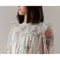 Petite Amalie White Summer Bouquet Tulle Dress