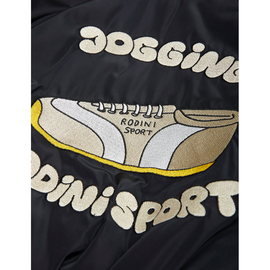 Mini Rodini Multi Stripe Reversible Baseball Jacket