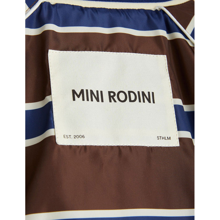 Mini Rodini Multi Stripe Reversible Baseball Jacket