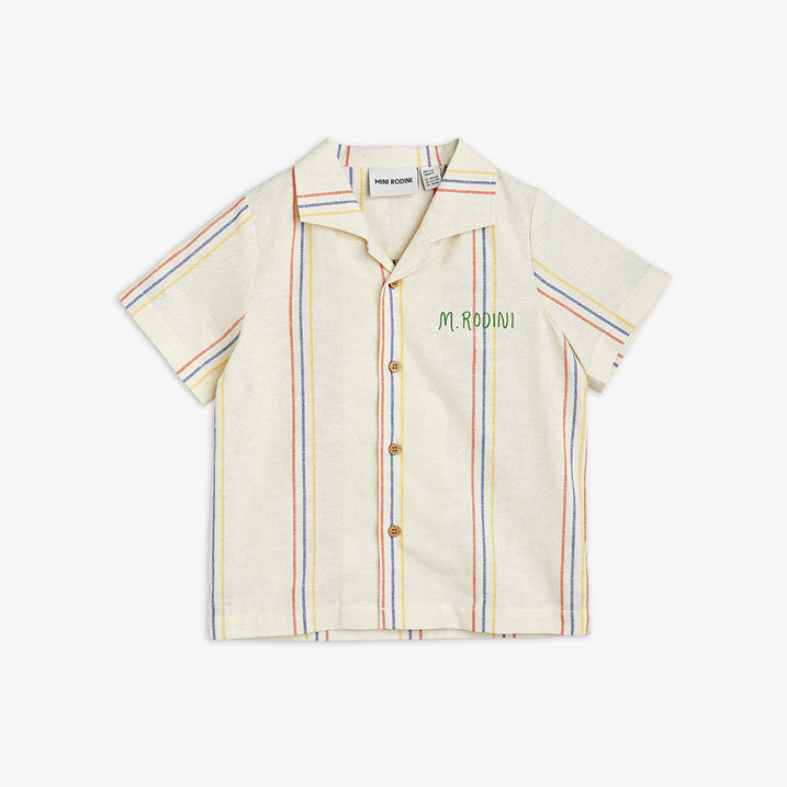 Mini Rodini Offwhite Stripe Woven Shirt