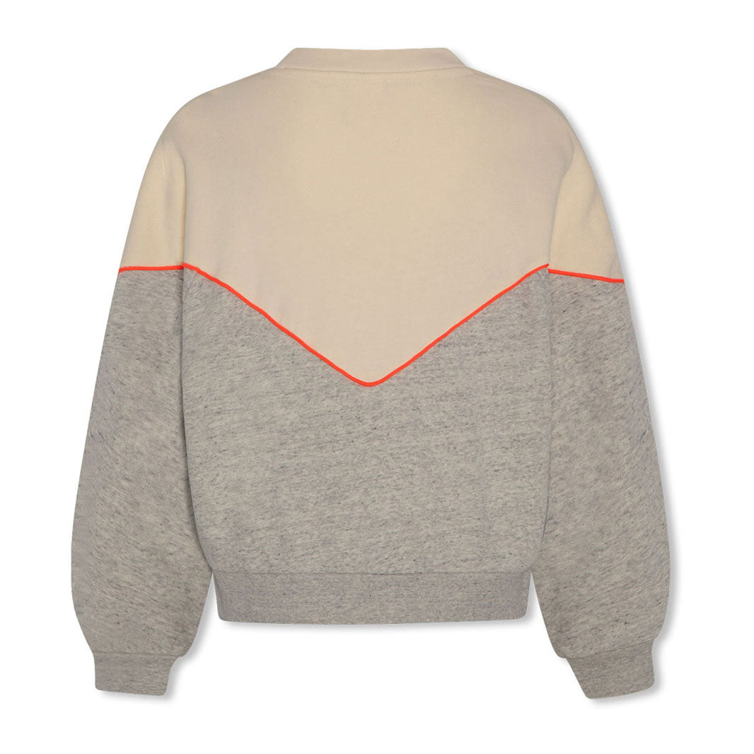 AO76 Grey Melange Miles Logo Sweater