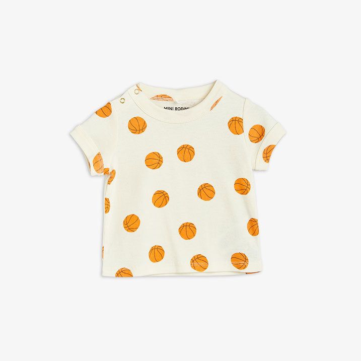 Mini Rodini Offwhite Basketball Aop Tee