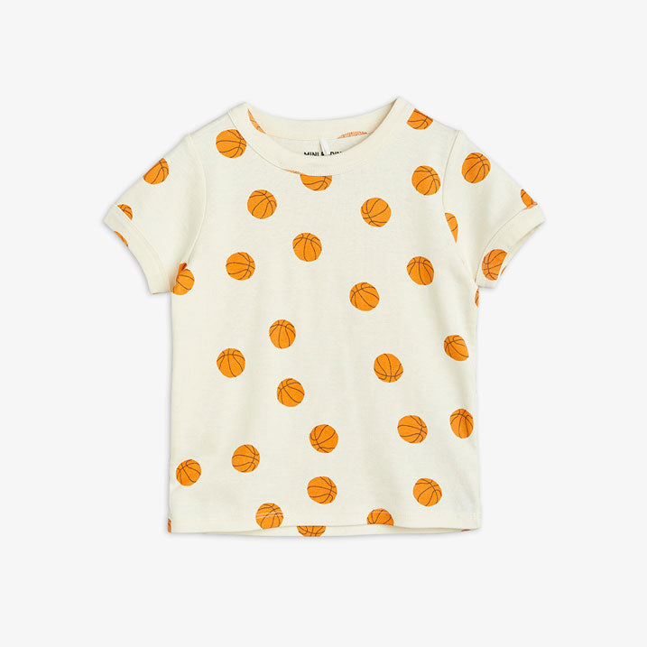 Mini Rodini Offwhite Basketball Aop Tee
