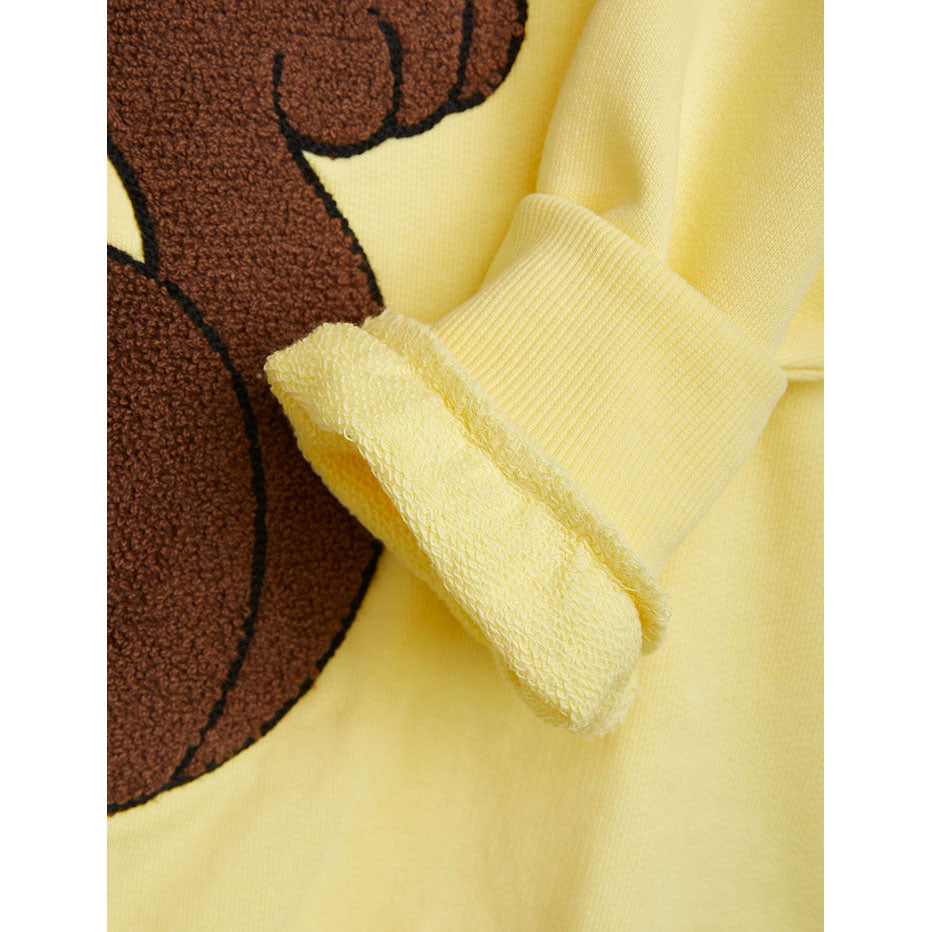 Mini Rodini Yellow Squirrel Chenille Embroidered Sweatshirt