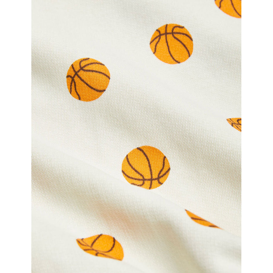 Mini Rodini Offwhite Basketball Aop Collar Sweatshirt