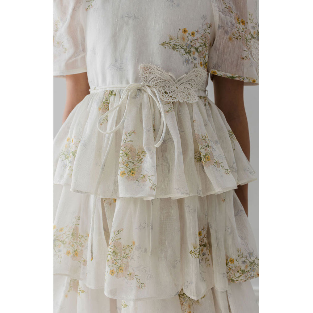 Petite Amalie Spring Meadow Butterfly Dress