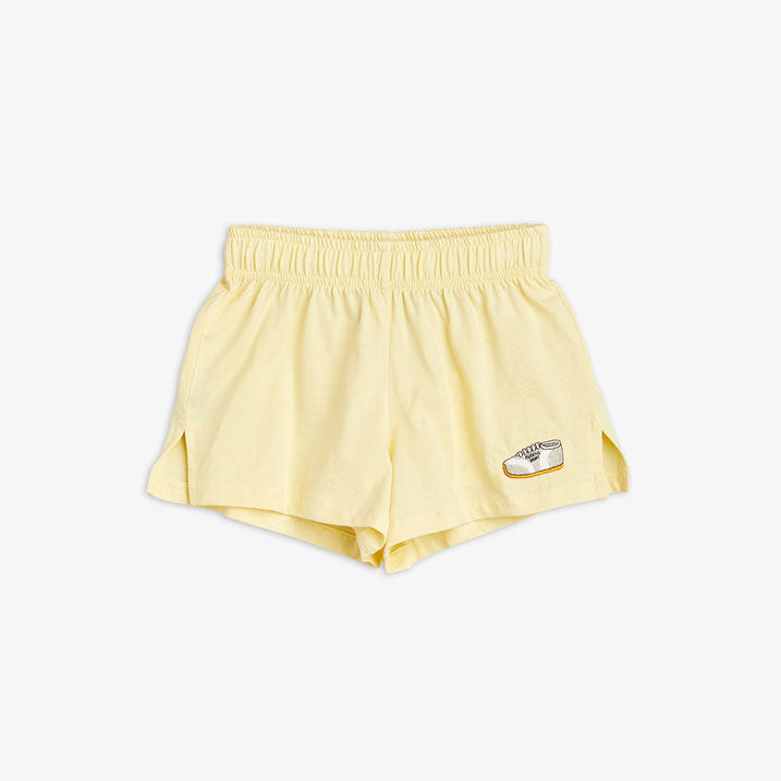 Mini Rodini Yellow Jogging Embroidered Shorts