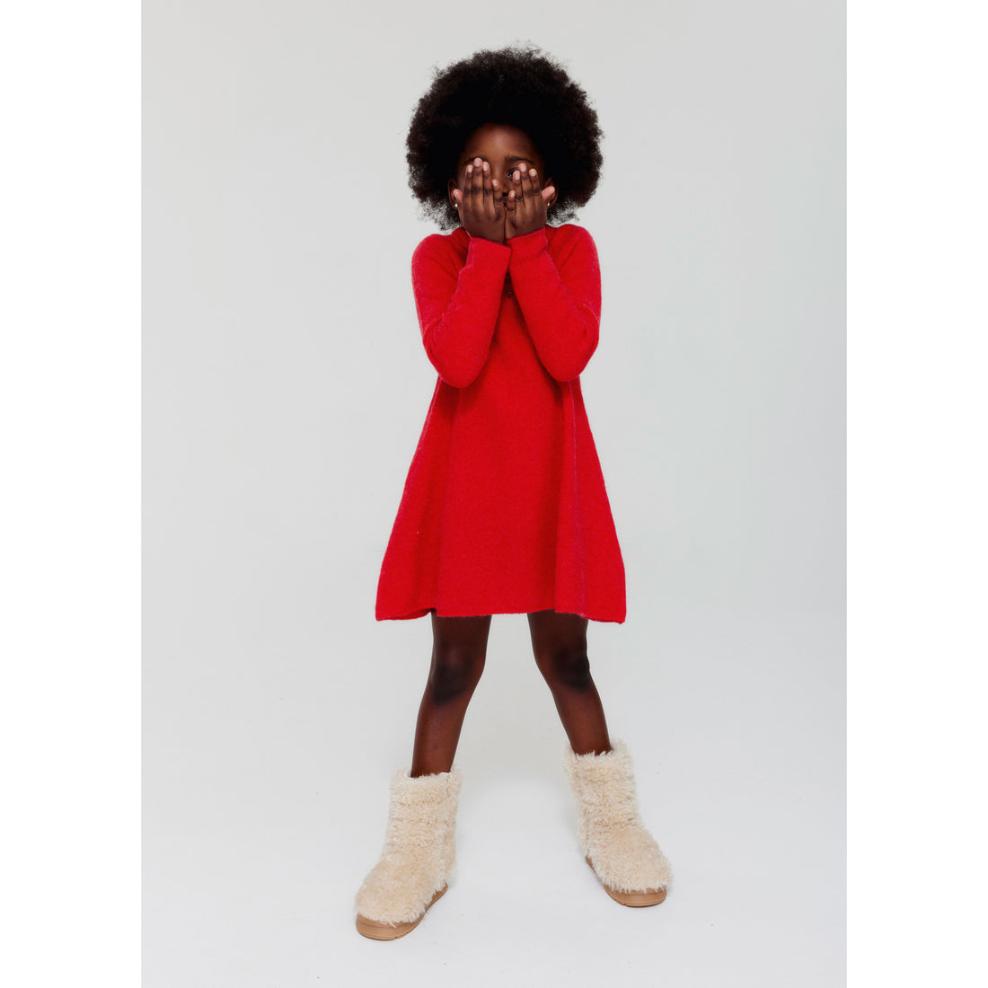 Morley Red Knitted Wool Dress