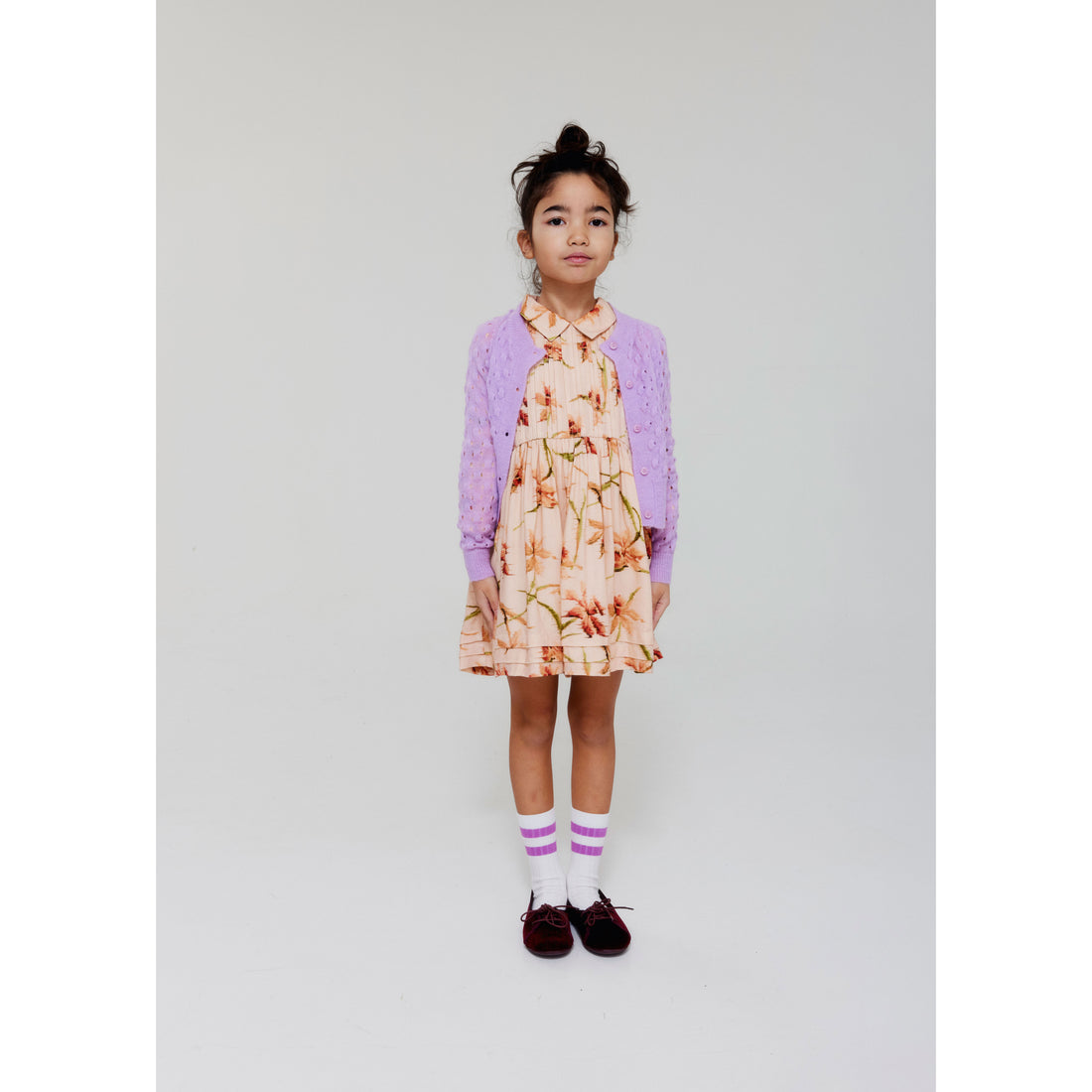 Morley Lilac Cropped Cardigan