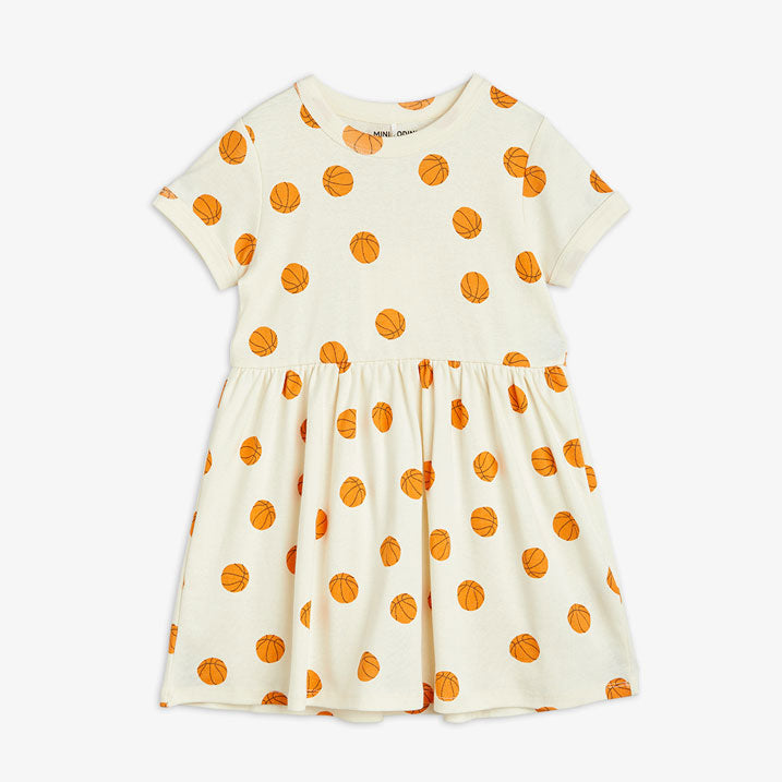 Mini Rodini Offwhite Basketball Aop Dress