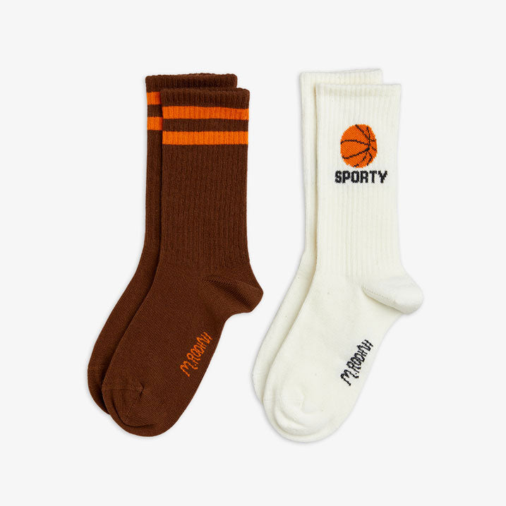 Mini Rodini Multi Basketball 2-Pack Socks