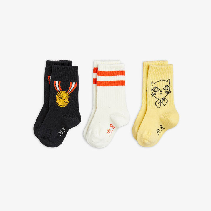 Mini Rodini Multi Medal 3-Pack Socks