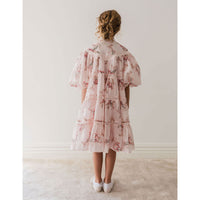 Petite Amalie Blush Orchid Linen Shirt Dress