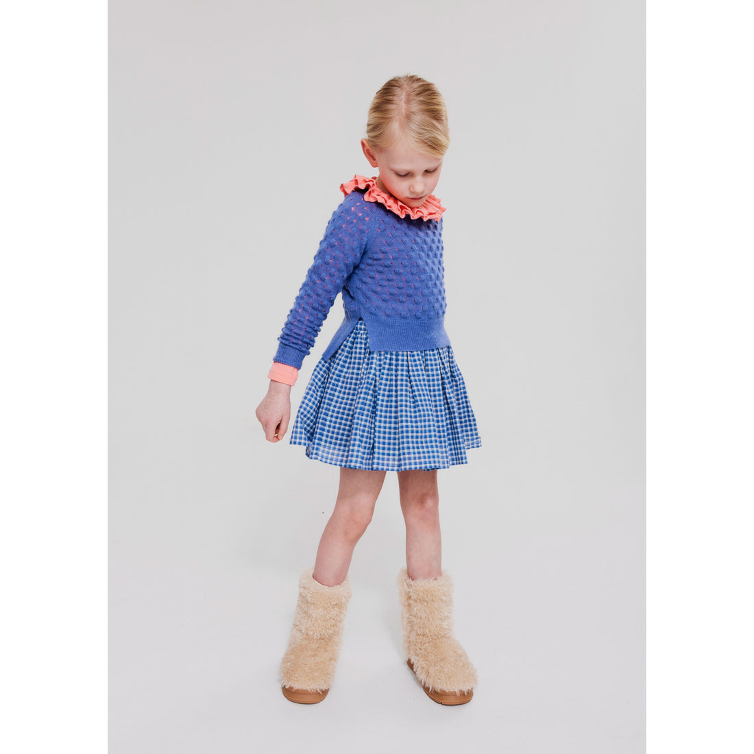 Morley Blue Cropped Pullover