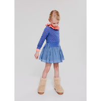 Morley Blue Cropped Pullover