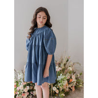 Steph Mid Wash Chambray Smock Dress
