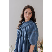 Steph Mid Wash Chambray Smock Dress