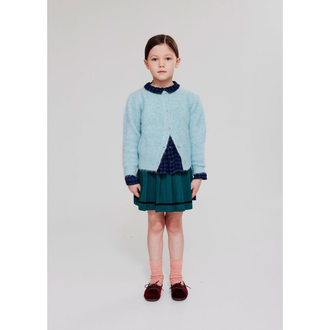 Morley Pine Green Pleated Skirt