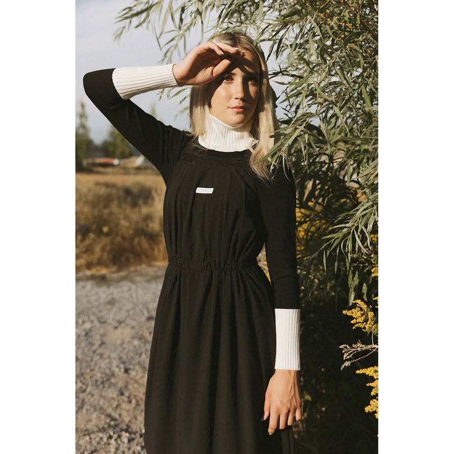ELEMENTS Black Lace Detail Jumper