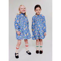 Morley Blue Clover Ruffle Dress