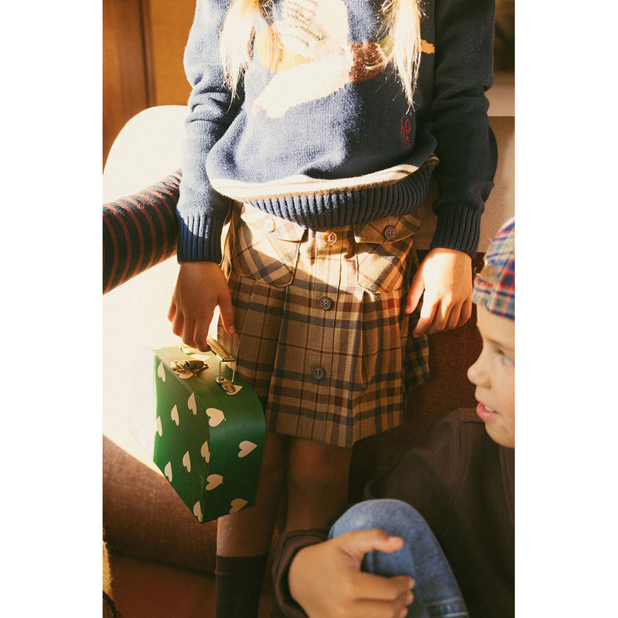 1984 Plaid Pleated Skirt