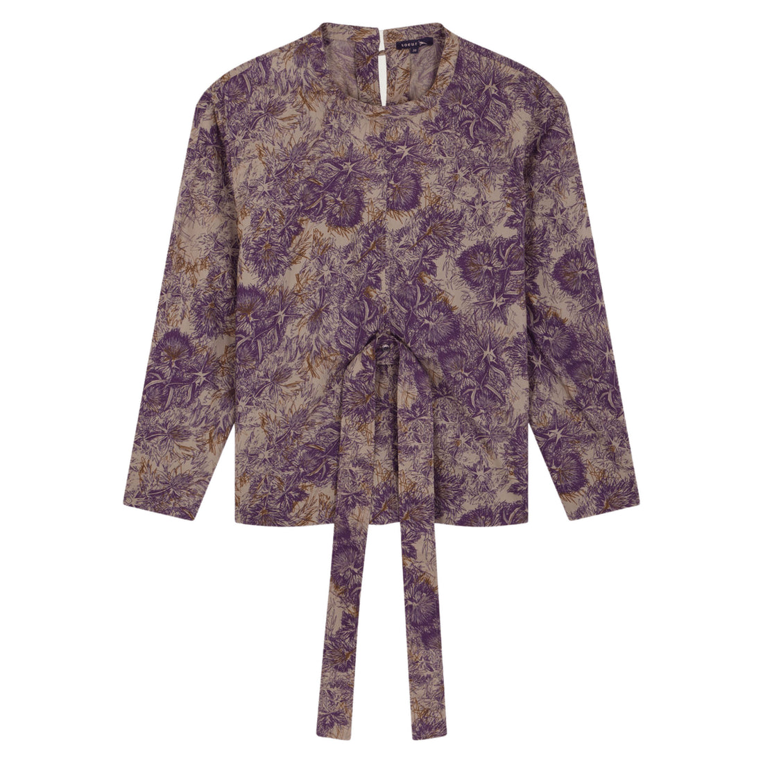 Soeur Violet Floral Tapioka Blouse