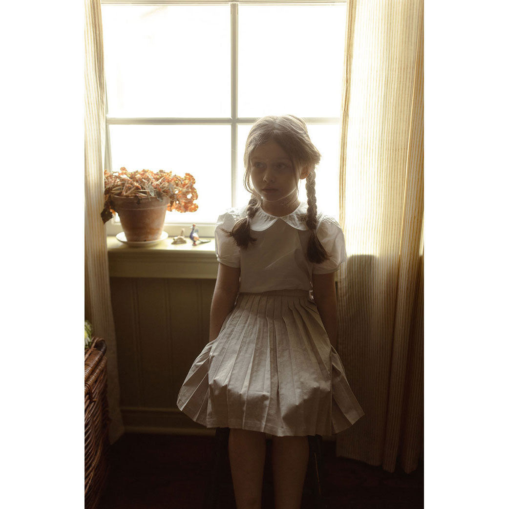 L by Ladida Taupe Pleated Skirt