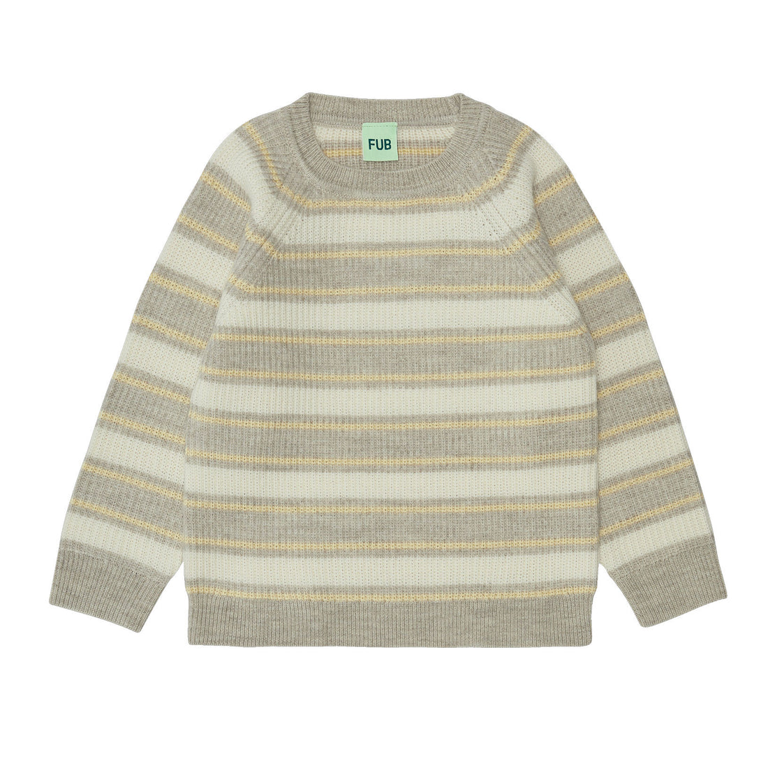 FUB Light Beige Melange/ Butter Raglan Sweater
