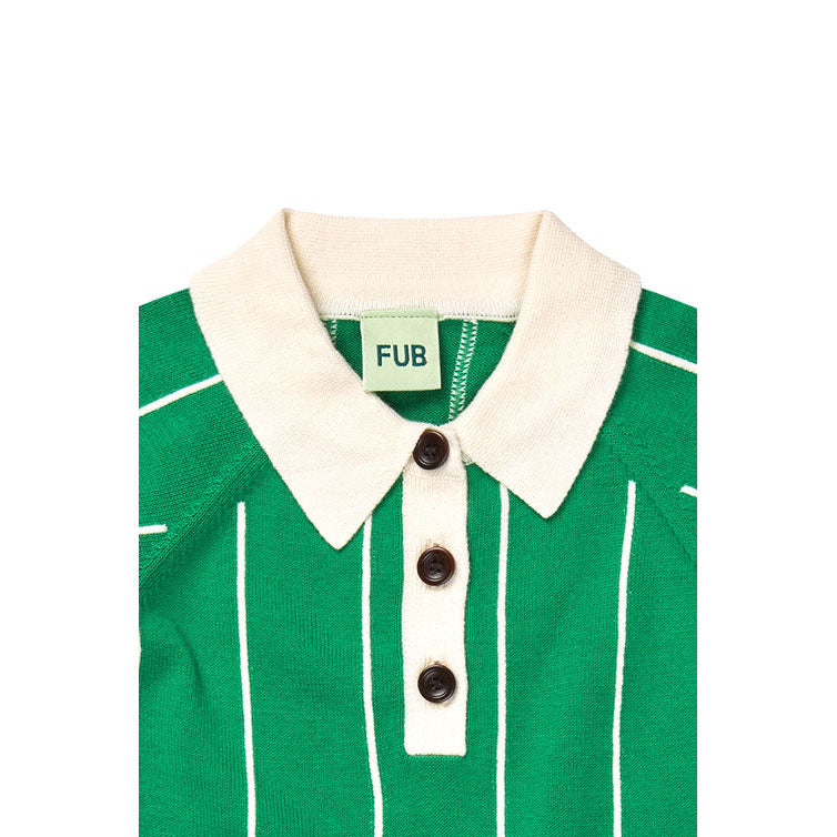 FUB Basil/Ecru Striped Polo