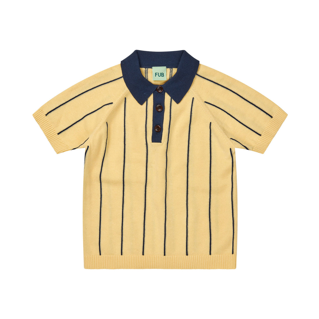FUB Vanilla/Dark Navy Striped Polo